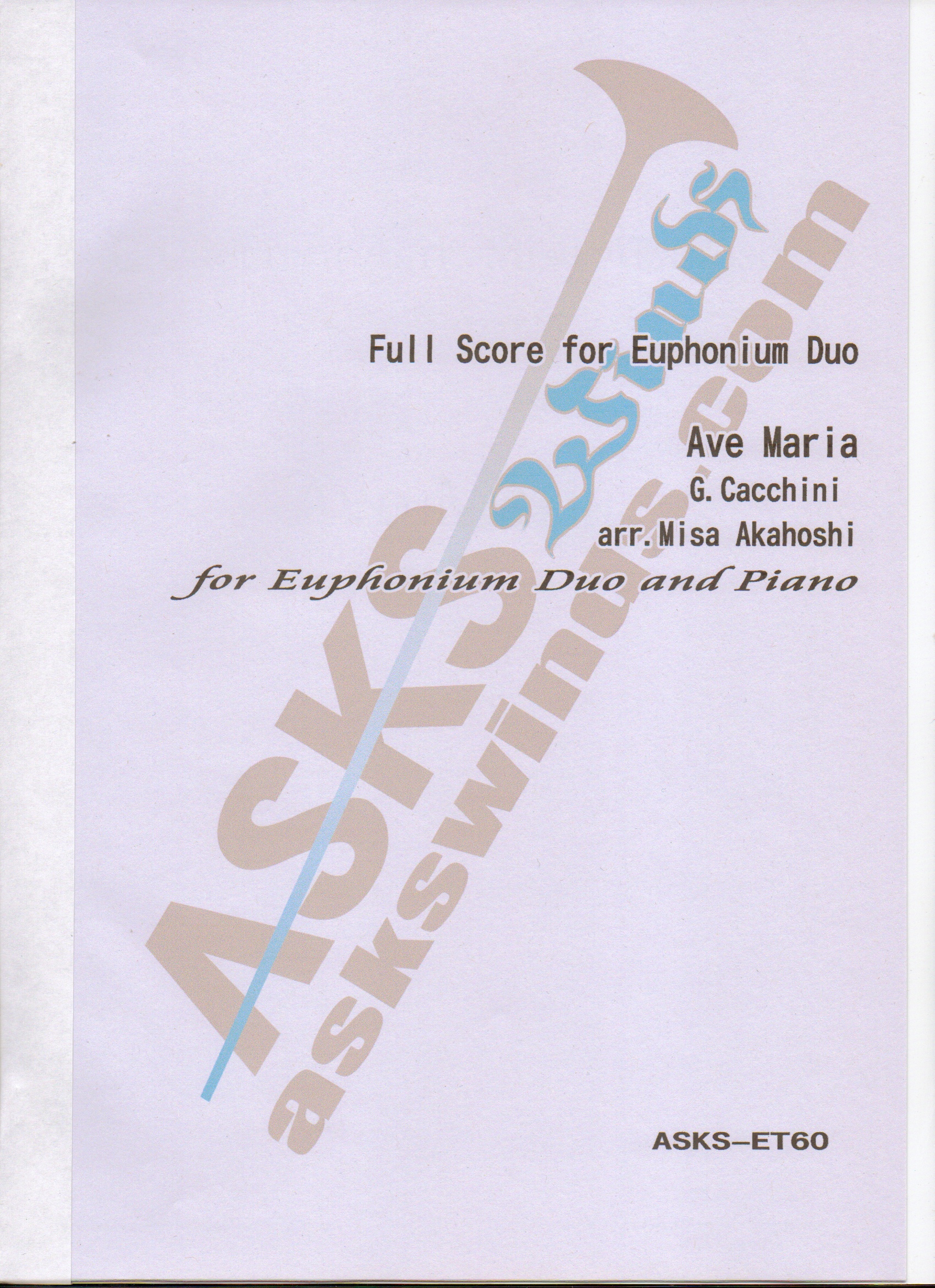 Ave Maria - Giulio Caccini Arr. M.Akahoshi - duet for 2 euphoniums and piano