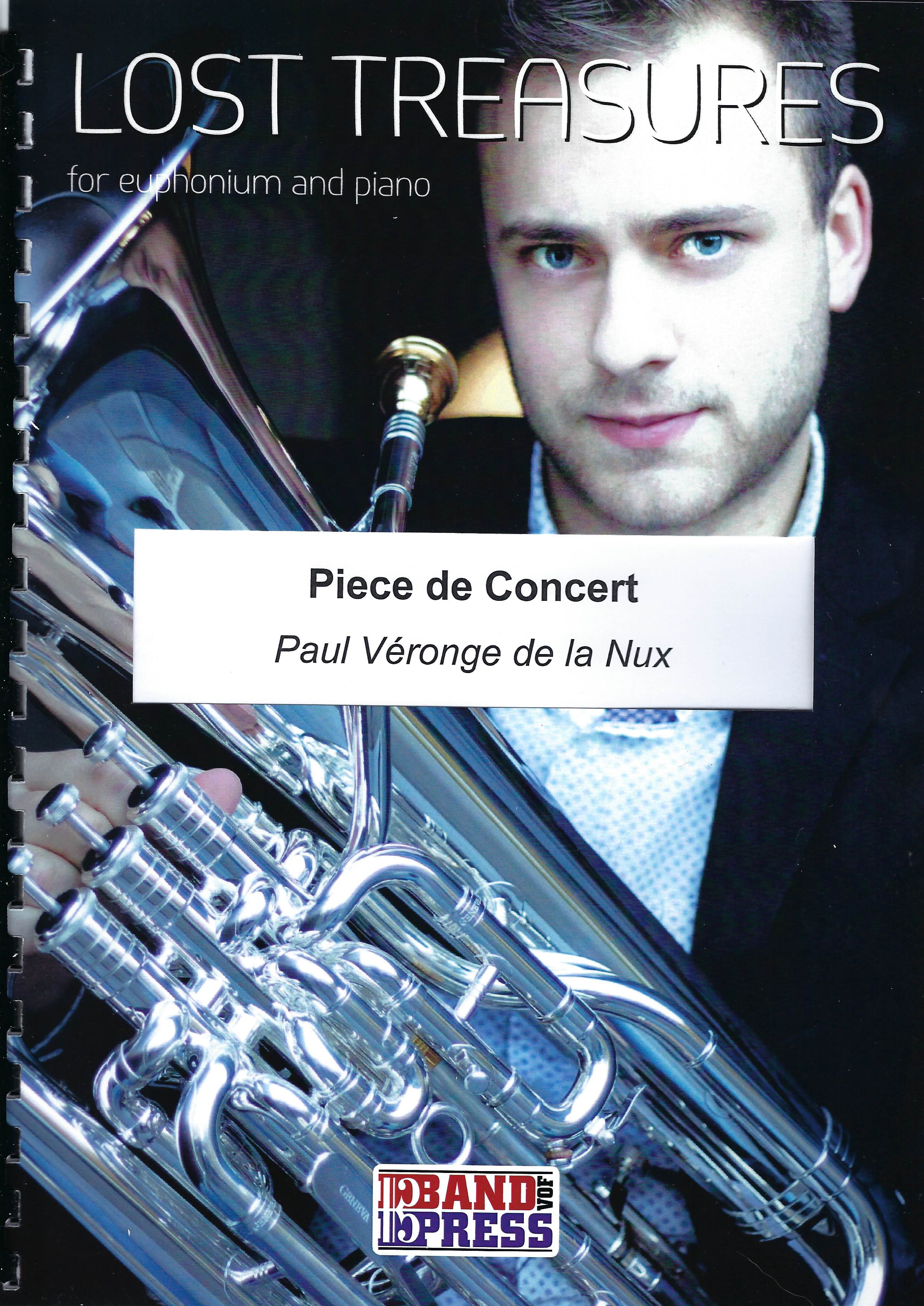Piece de Concert (Concert Piece) - de la Nux - Euph and Piano (Lost Treasures Series)