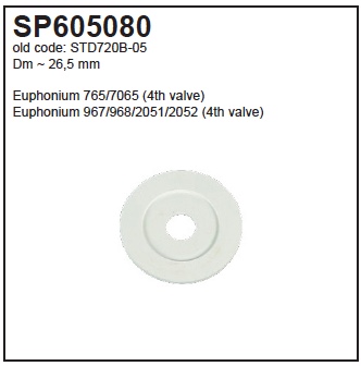 Spring damper bottom 4th valve  for Besson Euphonium BE 967/968/2051/2052. Set of 1.