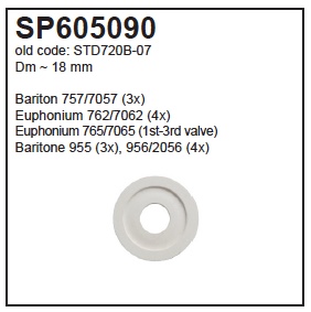 Spring damper top 1/2/3 for Besson Baritone BE955/2056. Set of 3.