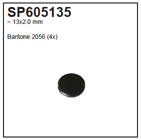 Black Inlay for Finger button - Baritone BE2056 (Prestige). Sold singularly (1)