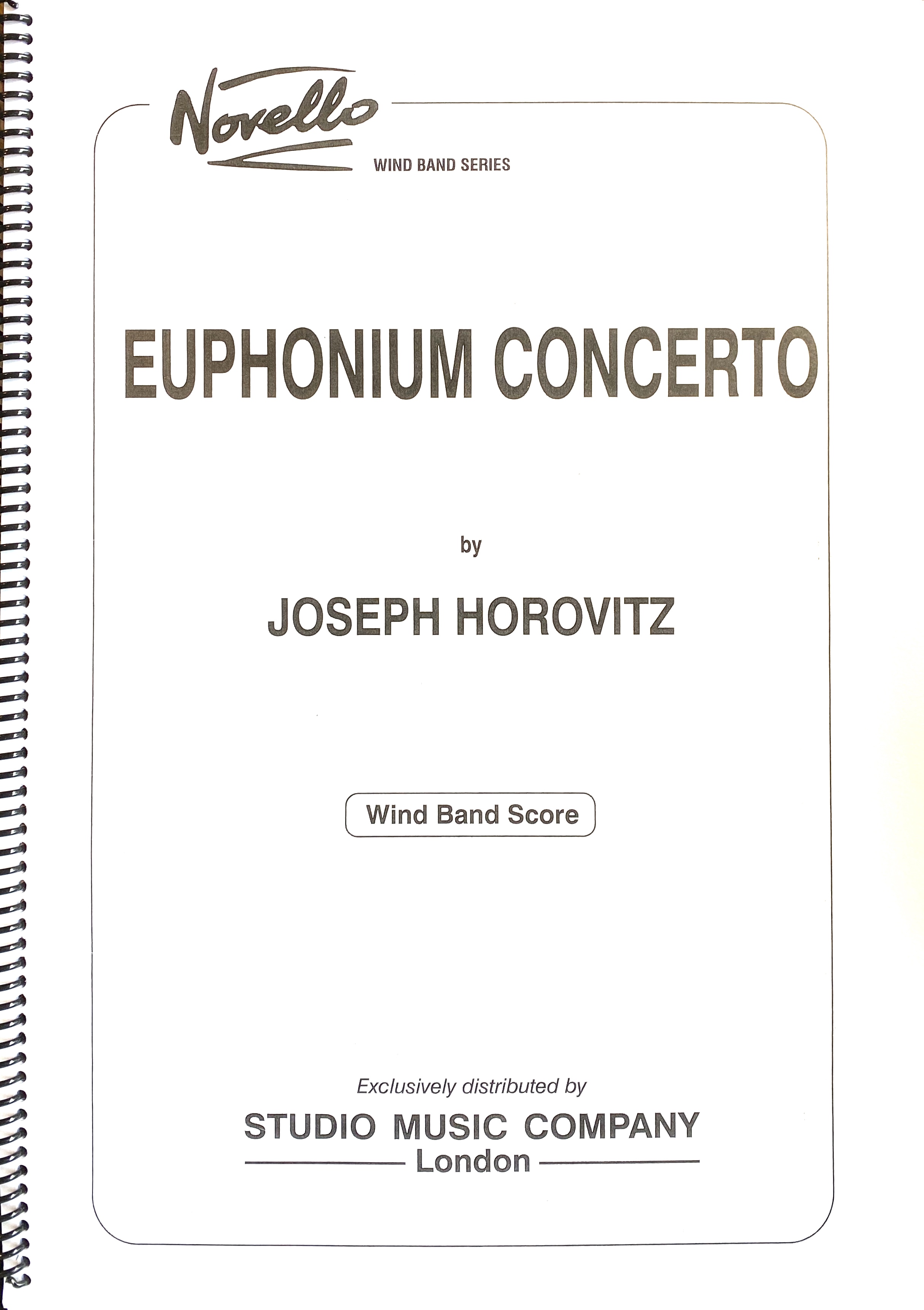 Euphonium Concerto - Joseph Horovitz - Euphonium with Wind Band/Harmonie accompaniment - score and parts