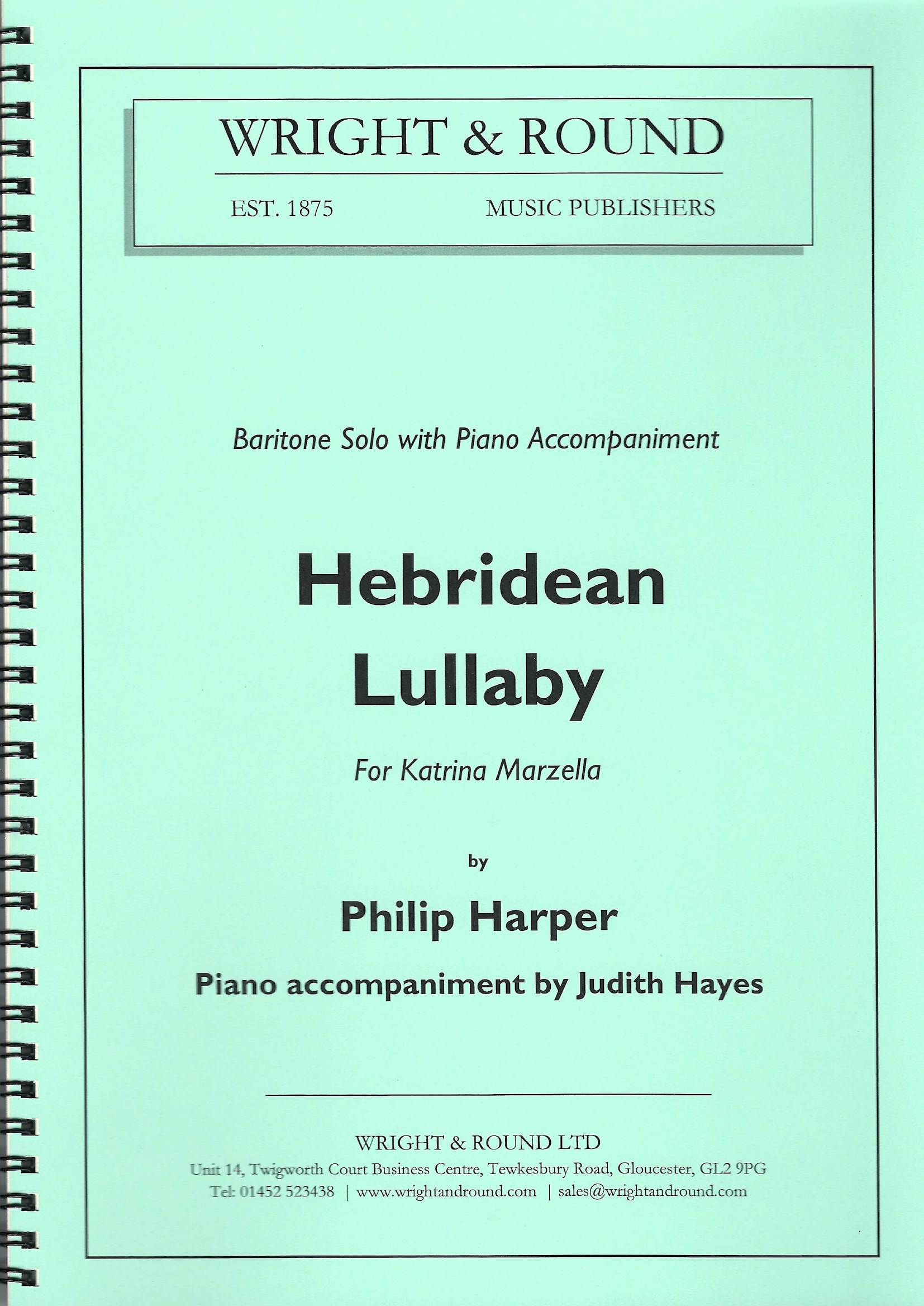 Hebridean Lullaby - Philip Harper - Baritone (or Euph) and Piano