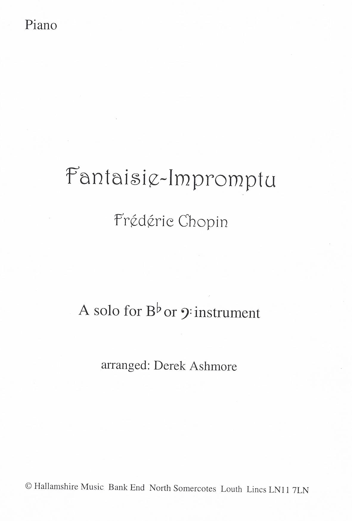 Fantasie - Impromptu - Chopin Arr. Derek Ashmore - Euphonium and Piano