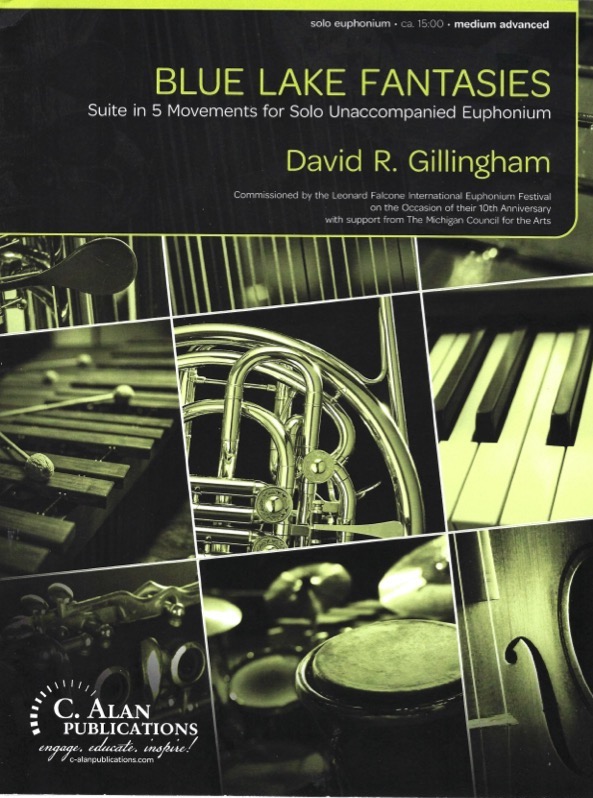 Blue Lake Fantasies (Suite in Five Movements) - David Gillingham - Unaccompanied Solo Euphonium