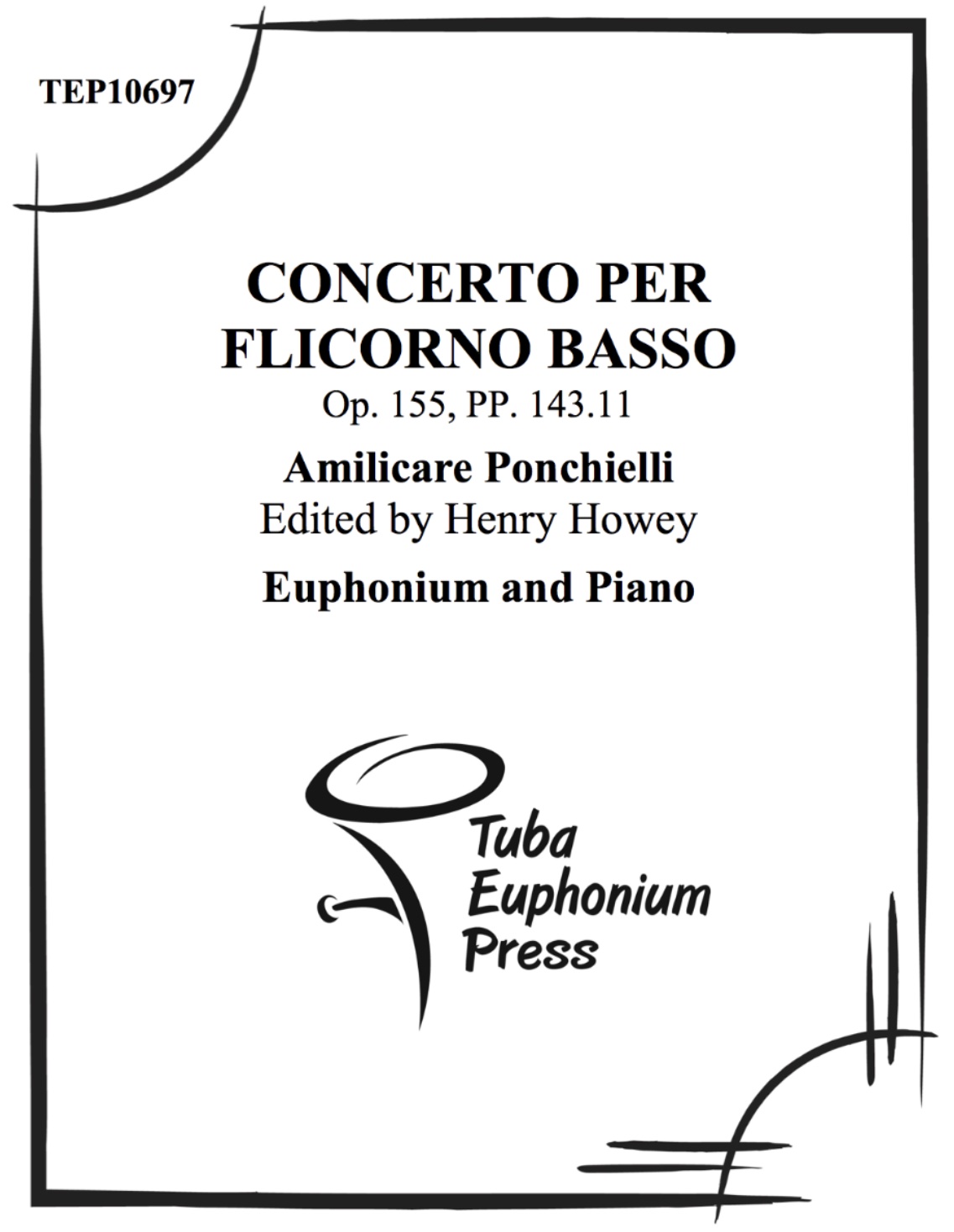 Concerto Per Flicorno Basso Op.155 - Amilcare Ponchielli Arr. Henry Howey - Euphonium and Piano