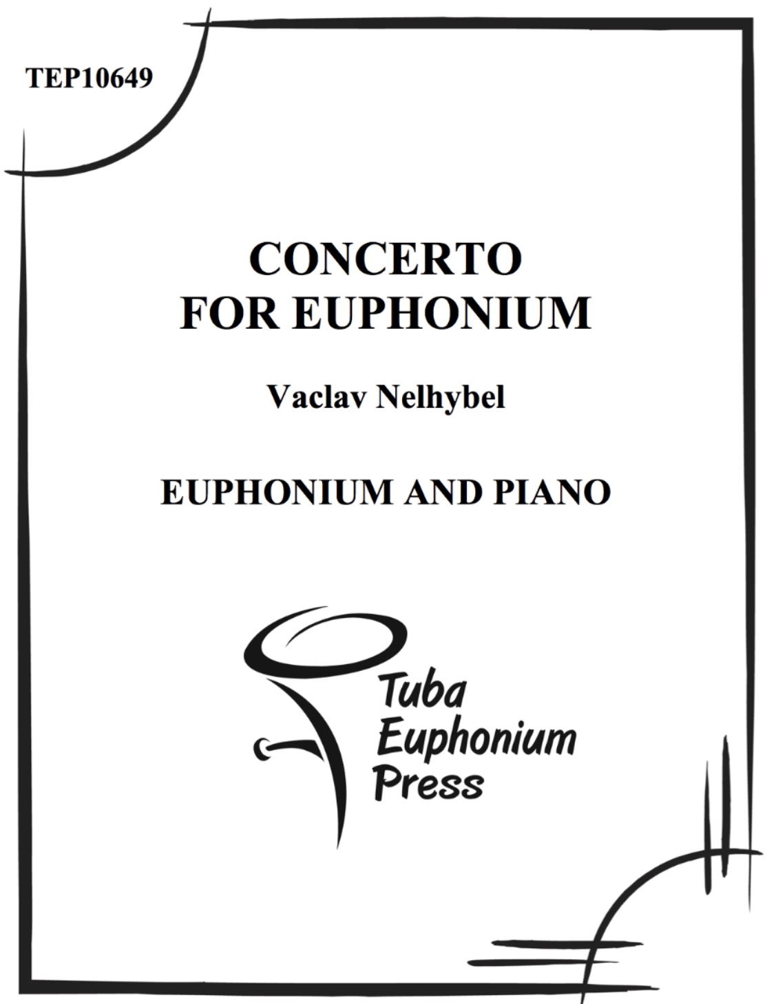 Concerto for Euphonium - Vaclav Nehybel - Euphonium and Piano (Bass clef only)